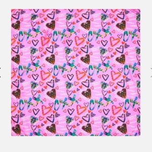 CAMILLA *Writings on the Wall* pink heart cursive scarf shawl sarong bandeau top
